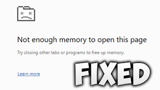 Download the video "How To Fix Not Enough Memory to Open This Page Chrome Error (Easy Solution)"