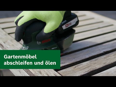 Garten-Wissen: Gartenmöbel richtig abschleifen und ölen