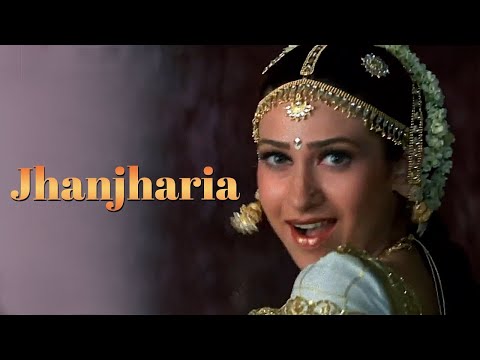 Jhanjharia Lyrical Video (Male) - Krishna - Suniel Shetty, Karisma Kapoor | Abhijeet Bhattacharya |