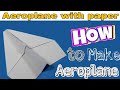 How To Make Airplane Of Paper