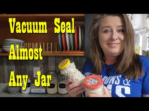 Vacuum Seal Almost Any jar ~ Recycle Glass Jars for Food Storage