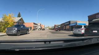 Driving  through Nanton.