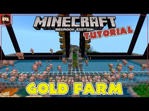 INCREDIBLE Gold Farm! ADJUSTABLE SPEED | Minecraft Bedrock Portal Ticking Gold Farm