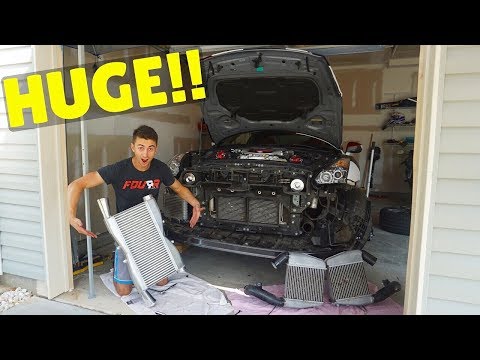 Nissan GTR Race Front Mount Intercooler Installation!! *MORE POWER*
