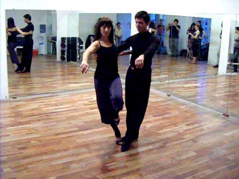 Tango Exercise: Combination of Colgada, Sacadas and Volcadas by Bettina Vainer and Fabian Camardelli