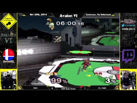 Avalon VI - Adam (Fox) Vs. LLL.Jeapie (Cpt. Falcon) - SSBM Singles Losers Bracket R8