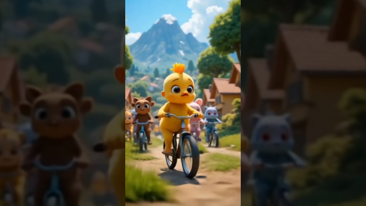 Chick Baby Or Cycle Race #shorts #viralshorts #trendsphere-t6b #trending #ai #cartoon