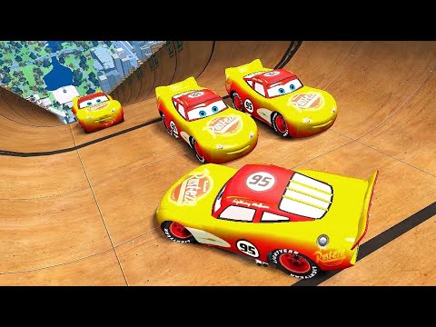Dual Tone Lightning McQueen Jump of ramp Testing Ep. 3 - GTA IV Cars Mod Test