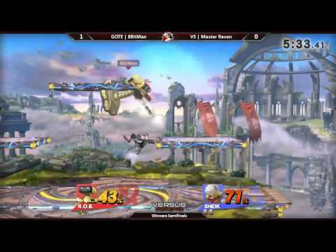Smash 4 Versus Weekly 8/13/15 - Winners Semis - 8Bitman (ROB) vs Master Raven (Sheik)