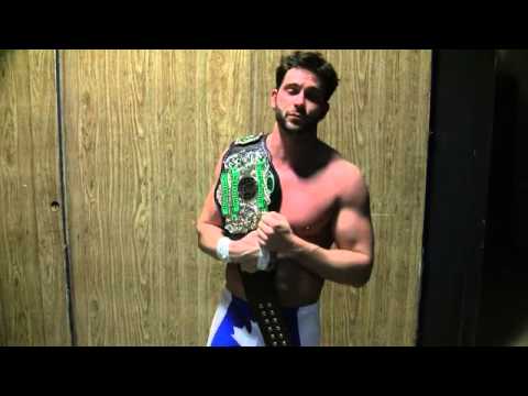 3XW - Ryan Slade thanks his fans after winning his first 3XW Heavyweight title - March 2013