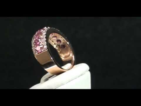 1.50CT Pink Sapphire & Diamond Wedding Ring 14K Rose Gold