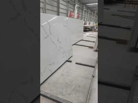 Factory direct sale carefully designed calacatta white quartz stone slab