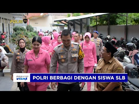 POLWAN POLRES SITUBONDO BERKUNJUNG KE SLB BAGIKAN BINGKISAN
