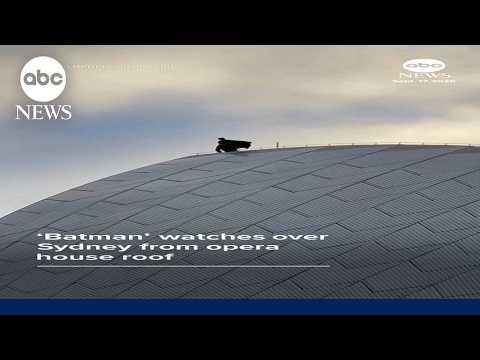'Batman' watches over Sydney from opera house roof