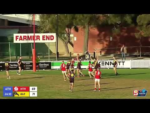 Glenelg's Luke Parks contested marks - Rd 10 Statewide Super League