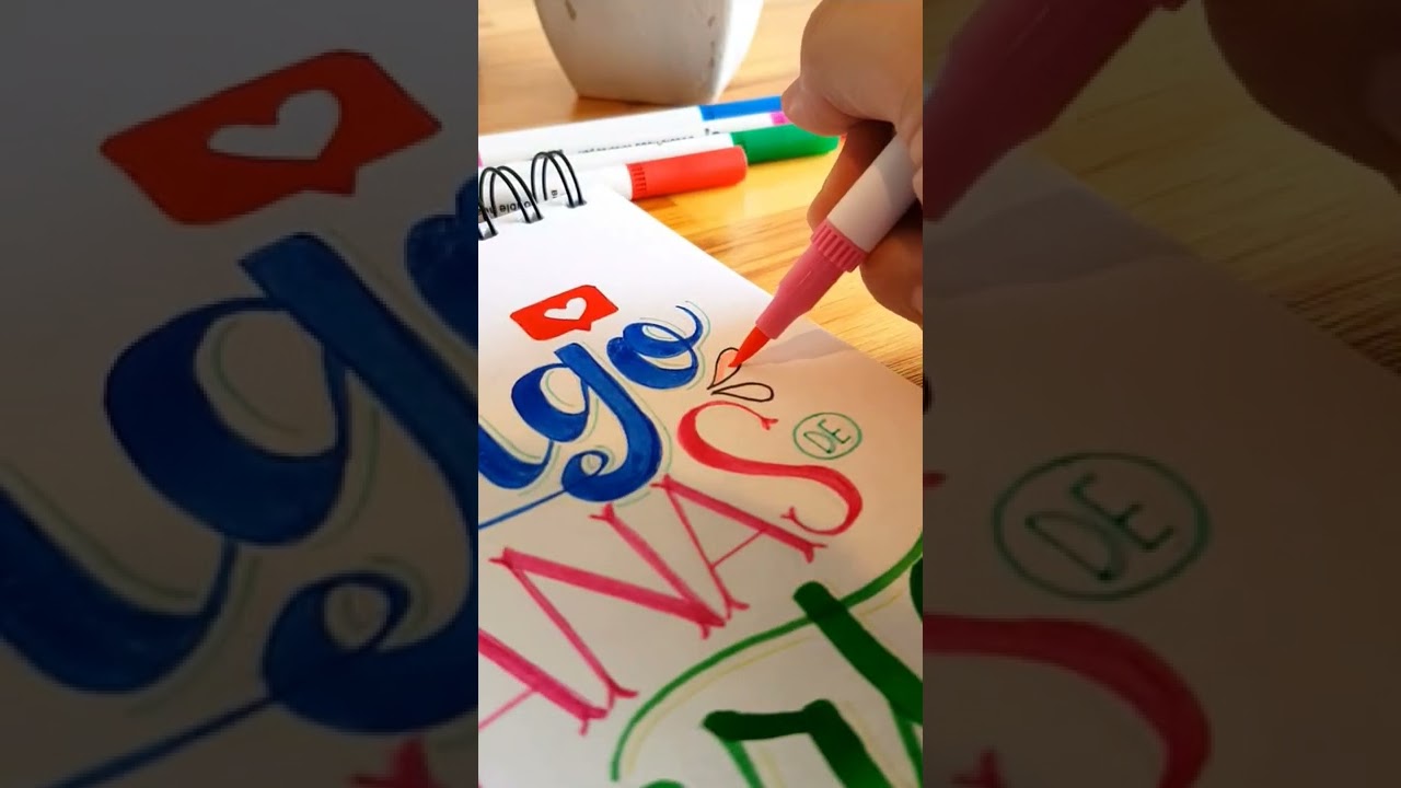 TENGO GANAS DE VERTE ❤️ Lettering punra pincel. Frases de canciones. IG @Dave.Fdz