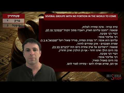 Sanhedrin 10:3 "Several Groups With No Portion to The World to Come" | Jesse Salem | Mishna Study