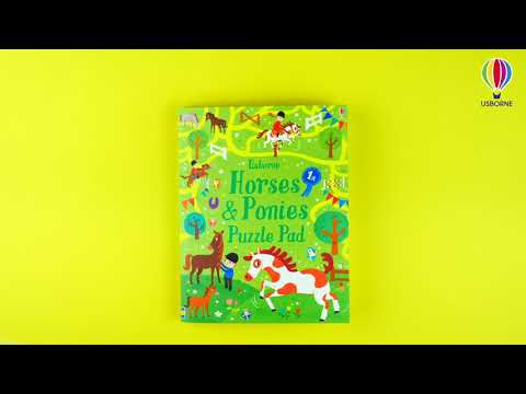 Видео обзор Horses and ponies puzzles pad [Usborne]