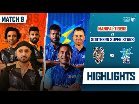 Manipal Tigers VS Southern Super Stars | Highlights Match | Legends League cricket 2023 | Match 9