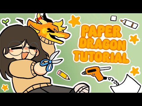 How To Make A Paper Dragon Puppet!! // full tutorial and voiceover