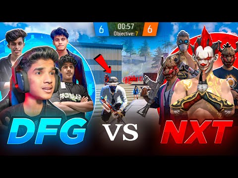 😨DFG  VS  NXT | HINDI 🔥TOP SQUAD | 6 - 6 🤬INTENSE MATCH | FREE FIRE IN TELUGU #dfg #freefire