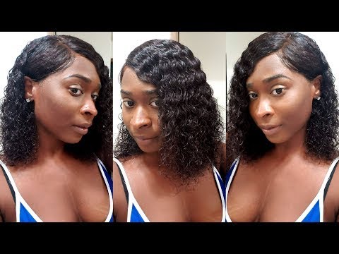 Clearance Sale!BOB 13x6 Lace Front Wig Deep Curly Brazilian Virgin Hair 10inch