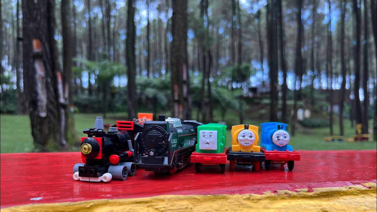 Mencari Mainan Kereta Api di Hutan Pinus yang Sangat Indah