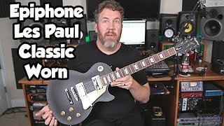 Video thumbnail for Epiphone Les Paul Classic Worn - Ebony by Rich Bischoff