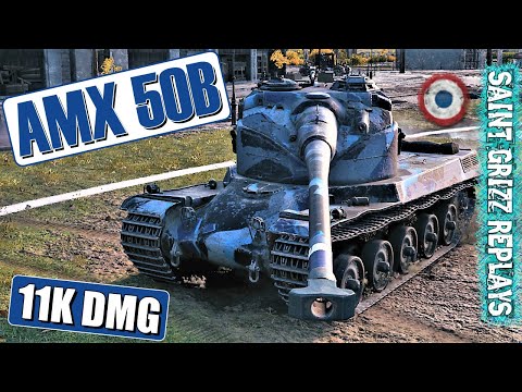 WoT AMX 50B Gameplay ♦ Awesome 11k Dmg ♦ Heavy Tank Review
