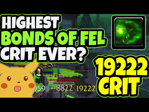 19222 Bonds of Fel Critical Hit Destruction Warlock PvP w/ Chaos bolt & Conflagrate Legendary