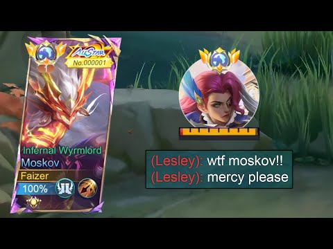 SORRY LESLEY BUT YOU CAN'T BEAT ME IN GOLD LANE!! | MOSKOV BEST BUILD AND EMBLEM 2025