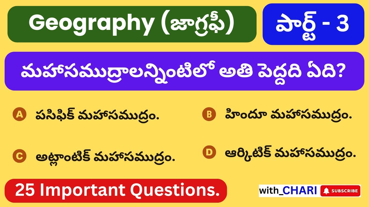 Geography – Test 3