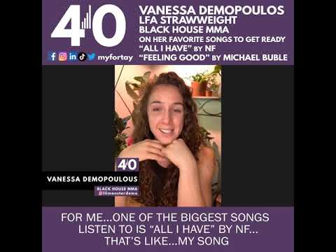 1/2 of the LFA 85 Main Event Vanessa Demopoulos on the Songs that Motivate Her Prior to a Fight