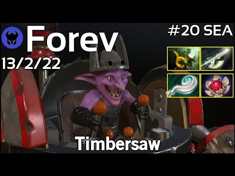 Forev plays Timbersaw!!! Dota 2 7.22