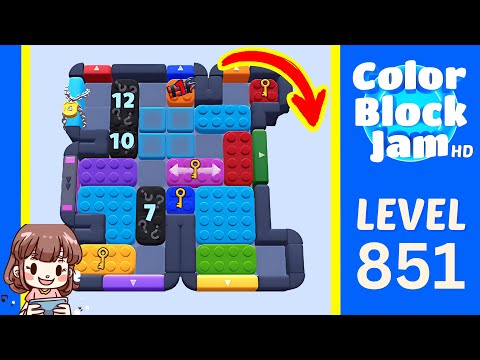 Color Block Jam Level 851 Solution Walkthrough