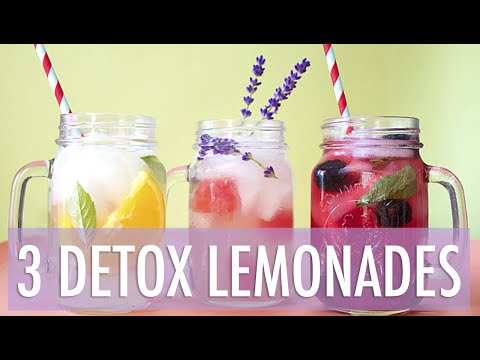 3 Healthy Detox Lemonade Recipes | EASY Summer Drinks
