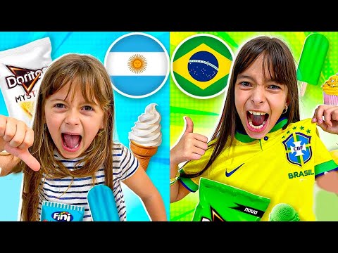 COMENDO TUDO VERDE e VERDE E AMARELO POR UM DIA INTEIRO - COMPILACAO DESAFIO