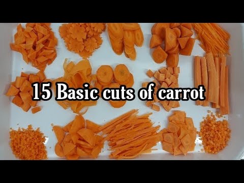 15 types of vegetable cuts | Basic vegetable cut | knife skill with carrot #chef_hemanta