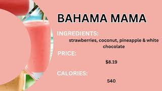 Tropical Smoothie Menu Prices With Nutrition