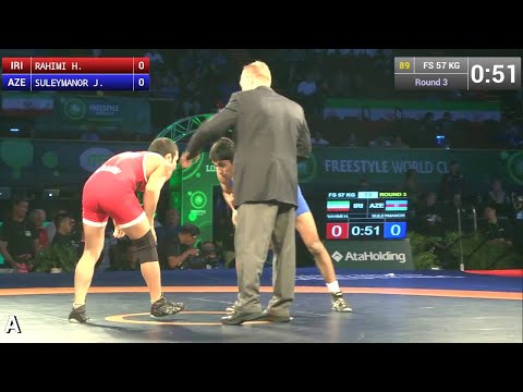 Round 3 FS - 57 kg: Hassan RAHIMI (IRI) df. Jalal SULEYMANOR (AZE), 8-2