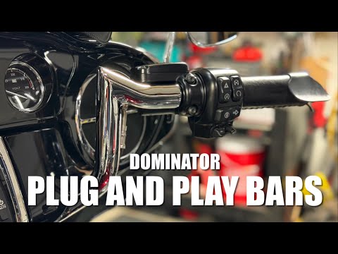 Harley Davidson 100% plug and play handlebar install from Dominator Industries!