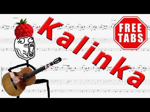 Калинка на гитаре с табами (Kalinka russian song with tabs)