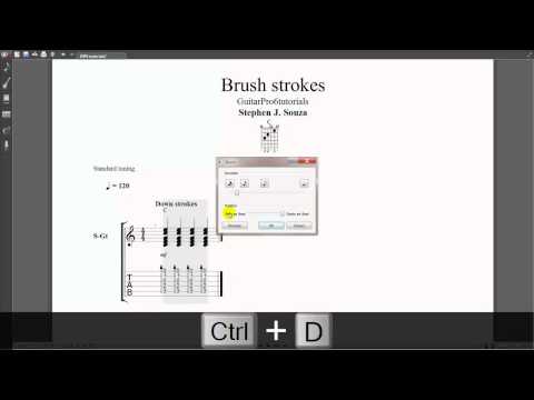 Guitar Pro 6 tutorial - brush strokes (strumming)