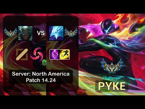 Pyke Mid vs Anivia - NA Challenger - Patch 14.24