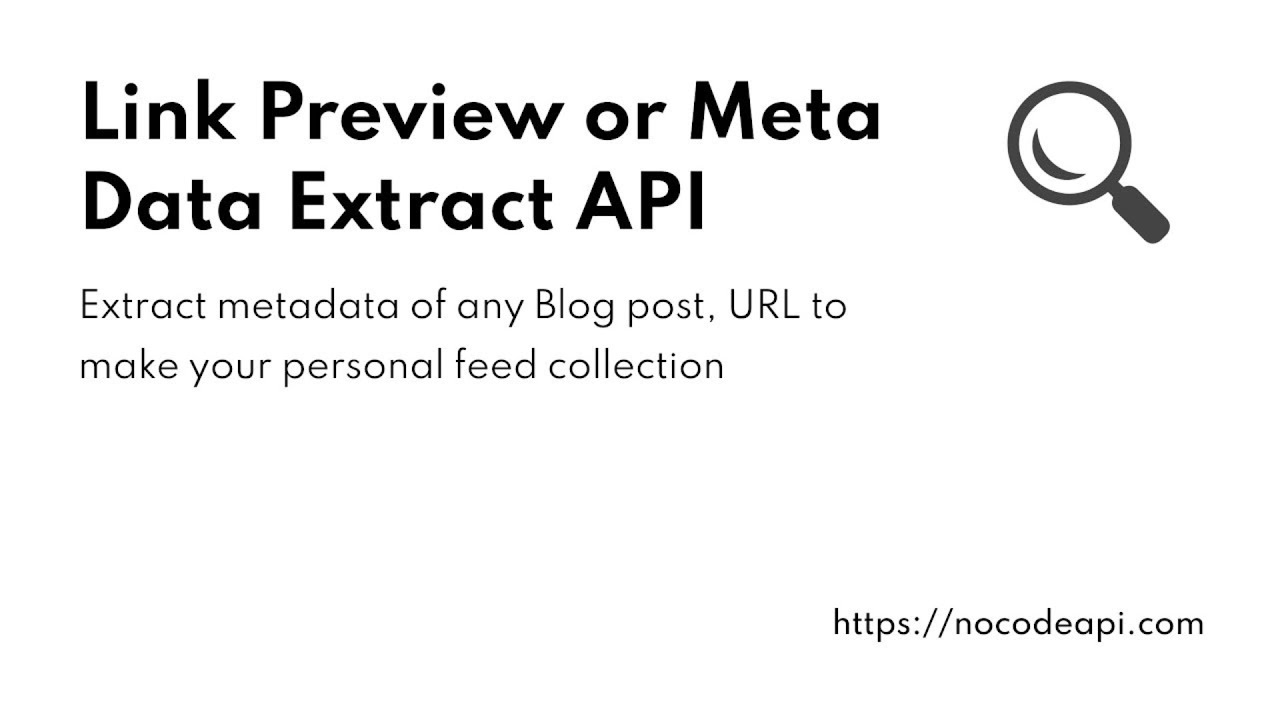 Link Preview or Metadata Extractor API