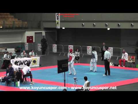 68kg Vardazaryan ARM vs GBR Abley (2014 European TKD Championships Under-21)