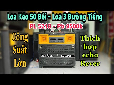 Loa kéo Di Động Bass Đôi 5 tấc PL 5218 - Loa Công Suất Lớn - Karaoke Lại Hay