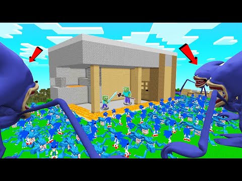 1000$ DEV GÜVENLİ EV VS MUTANT SHİN SONİC KIYAMETİ 😱 - Minecraft