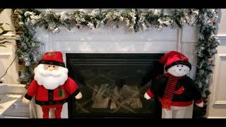 Fireplace christmas garland hanging trick. No damage to your fireplace!
