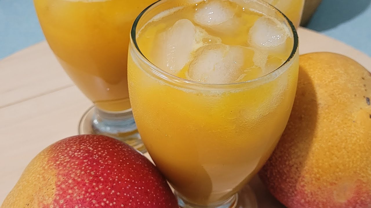 FRESH HOMEMADE MANGO JUICE WITH GINGER #recipe #mangojuice #tutorial - YouTube